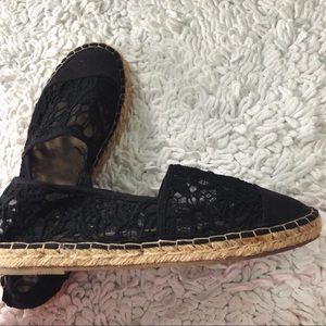 Mossimo Supply Co. Shoes - Black Lace Espadrilles Barely Worn!!! Mossimo Supply Co. Shoes - Black Lace Espadrilles Barely Worn!!!